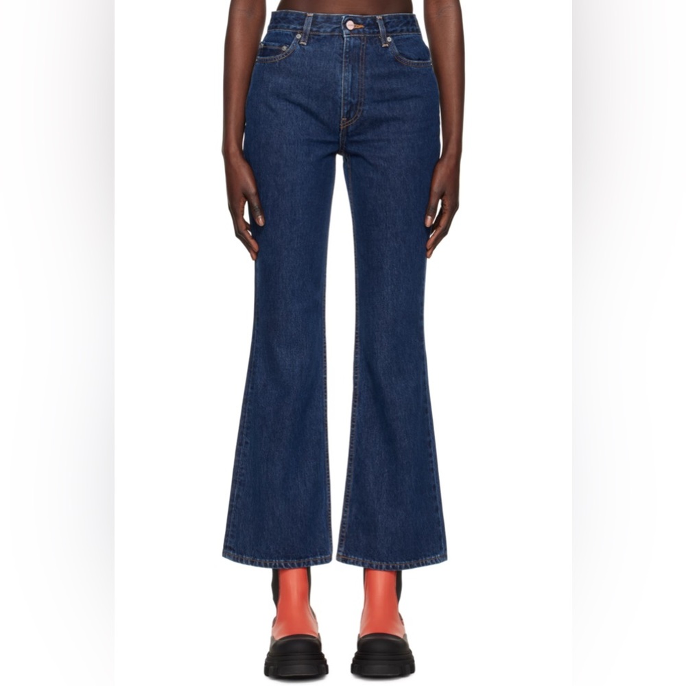 GANNI Blue Betzy Flare Jeans (Size 24)